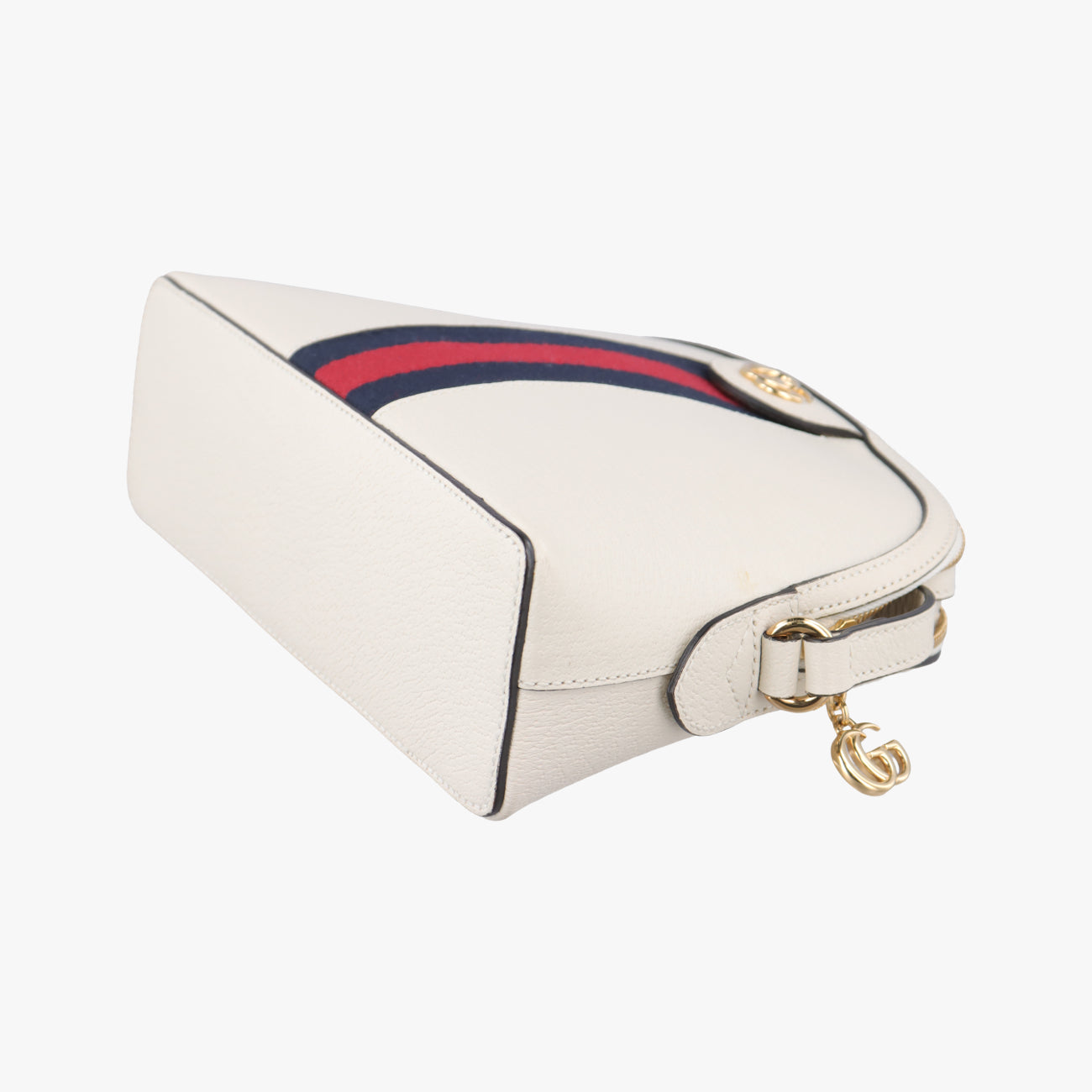 Secondhand Gucci Ophidia White×Navy×Red Leather 499621 shoulderbag | stylenewstar