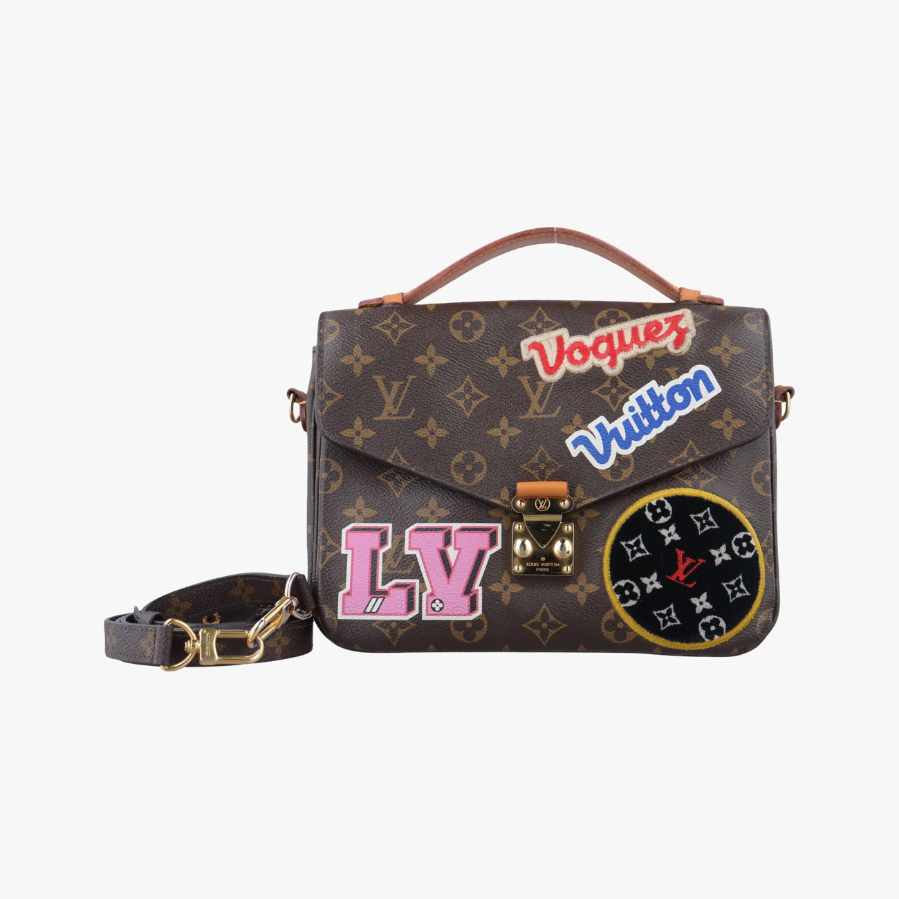Pre-owned Louis Vuitton Pochette MéTIS MM Brown×multicolor Monogram Patches M43991 shoulderbag | stylenewstar