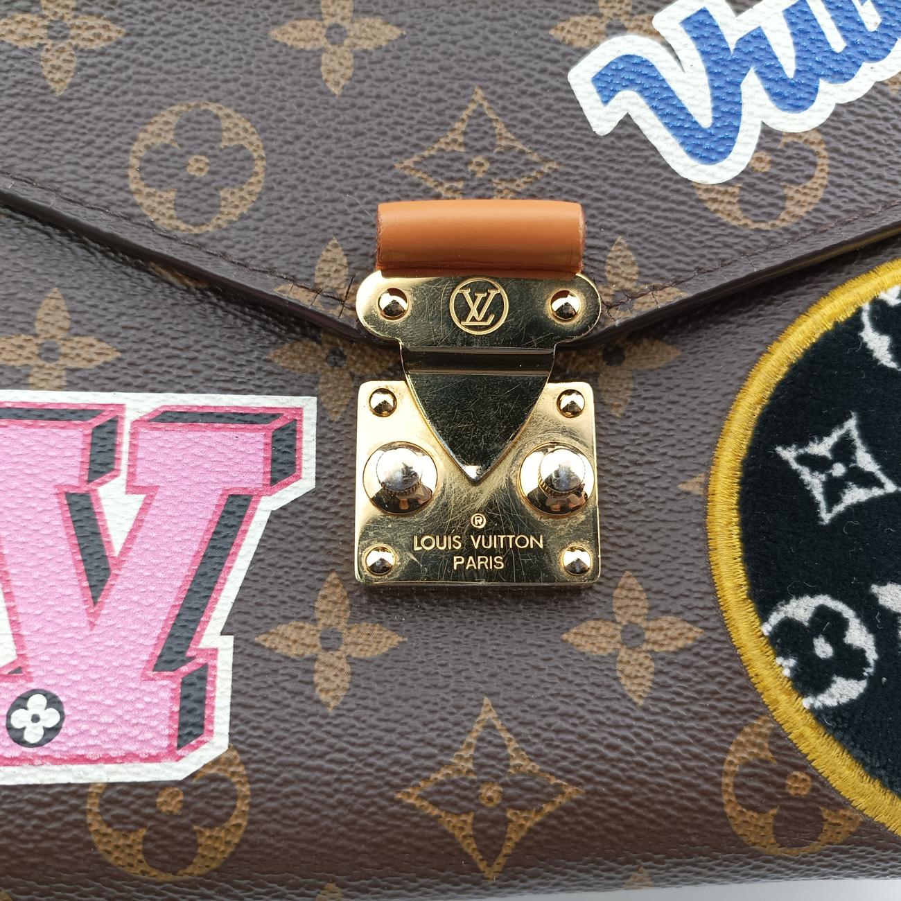 Pre-owned Louis Vuitton Pochette MéTIS MM Brown×multicolor Monogram Patches M43991 shoulderbag | stylenewstar