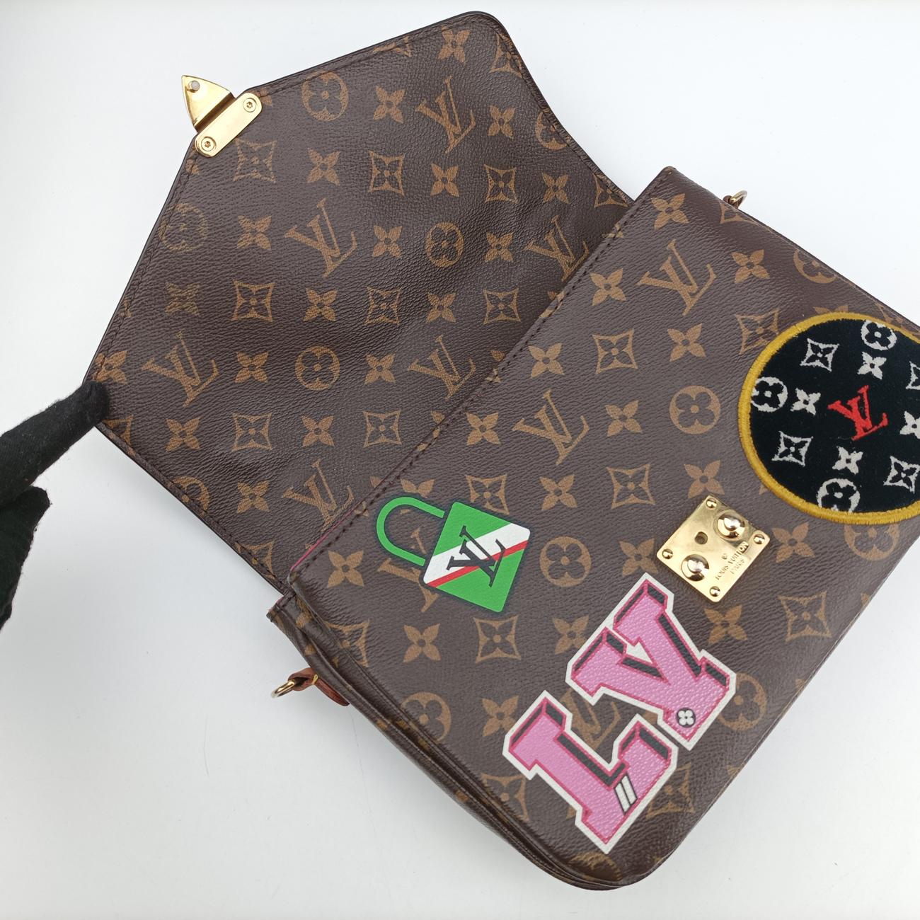 Pre-owned Louis Vuitton Pochette MéTIS MM Brown×multicolor Monogram Patches M43991 shoulderbag | stylenewstar