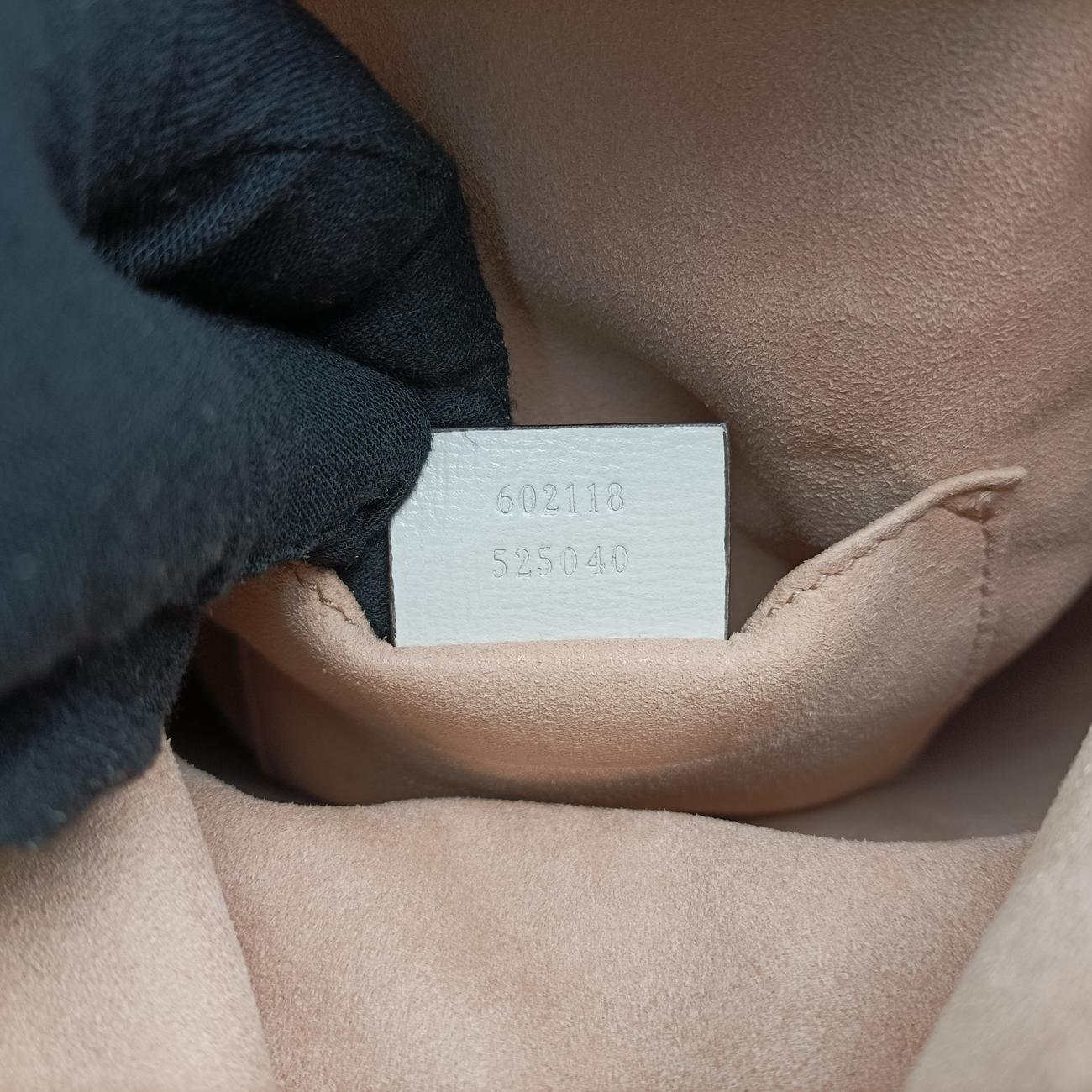 Pre-owned Gucci Horsebit 1955 Beige x Ivory Leather x canvas 602118 shoulderbag | stylenewstar