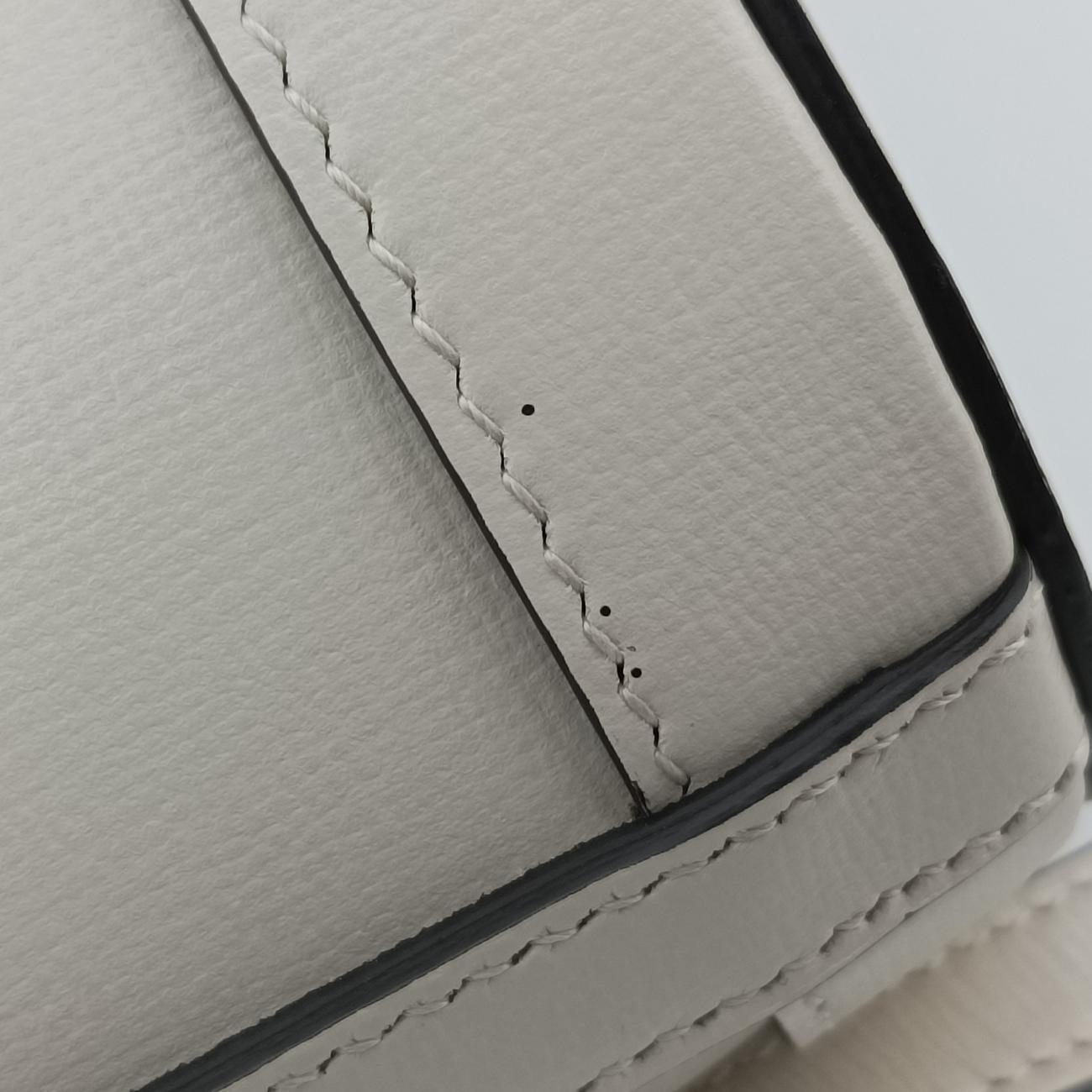 Pre-owned Gucci Horsebit 1955 Beige x Ivory Leather x canvas 602118 shoulderbag | stylenewstar