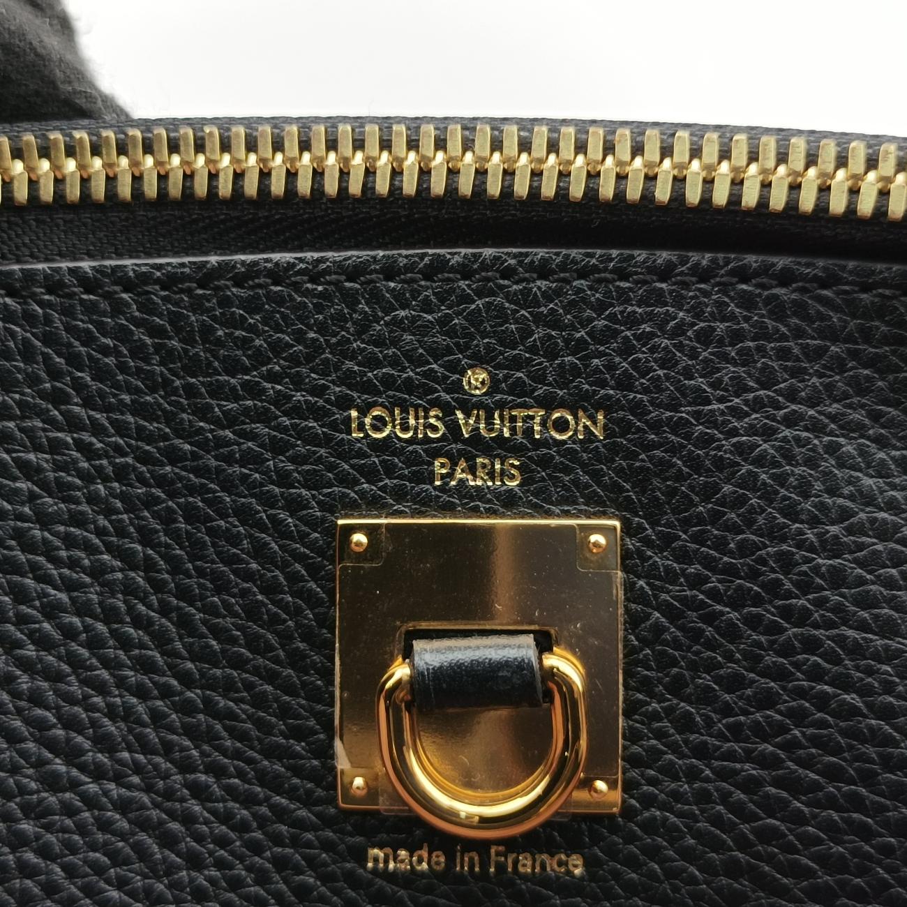 Pre-owned Louis Vuitton City Steamer MM Magnolia x Noir leather M53019 shoulderbag | stylenewstar