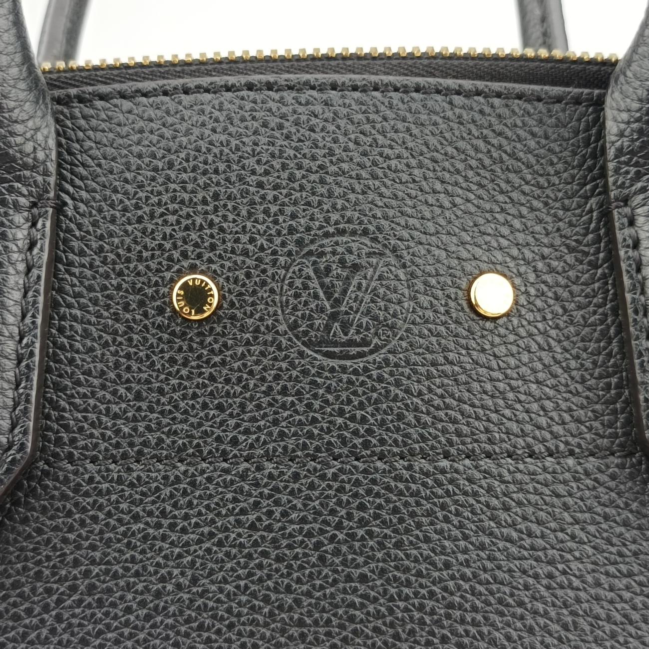 Pre-owned Louis Vuitton City Steamer MM Magnolia x Noir leather M53019 shoulderbag | stylenewstar