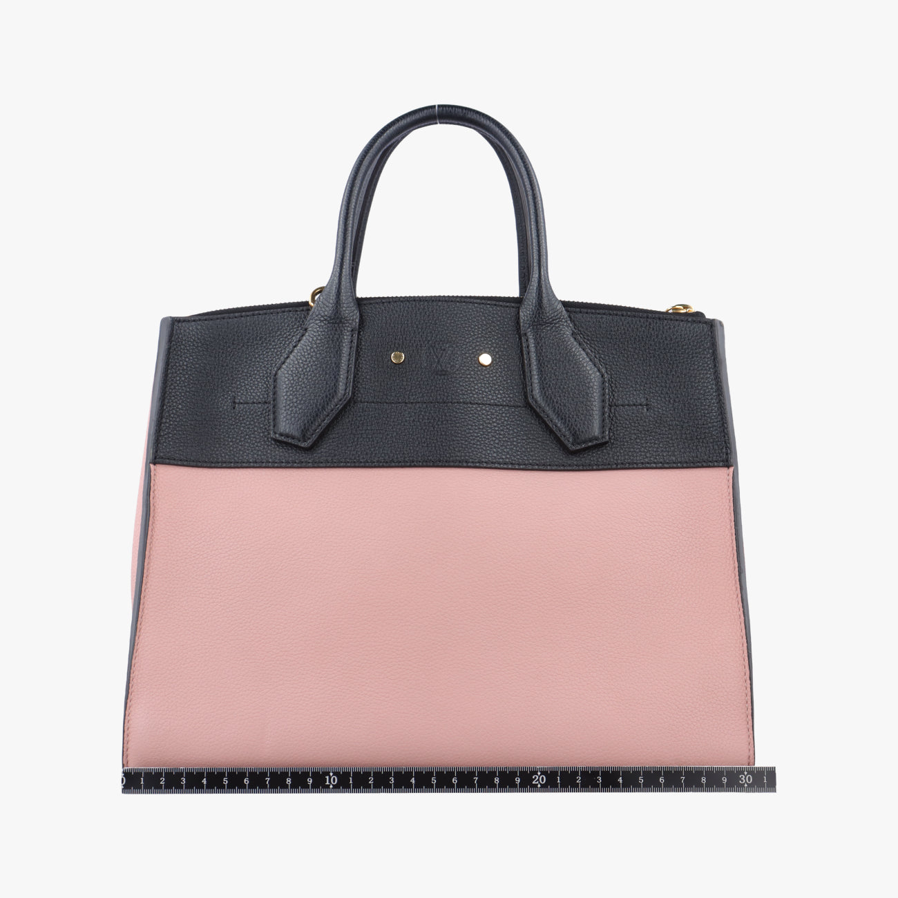 Pre-owned Louis Vuitton City Steamer MM Magnolia x Noir leather M53019 shoulderbag | stylenewstar