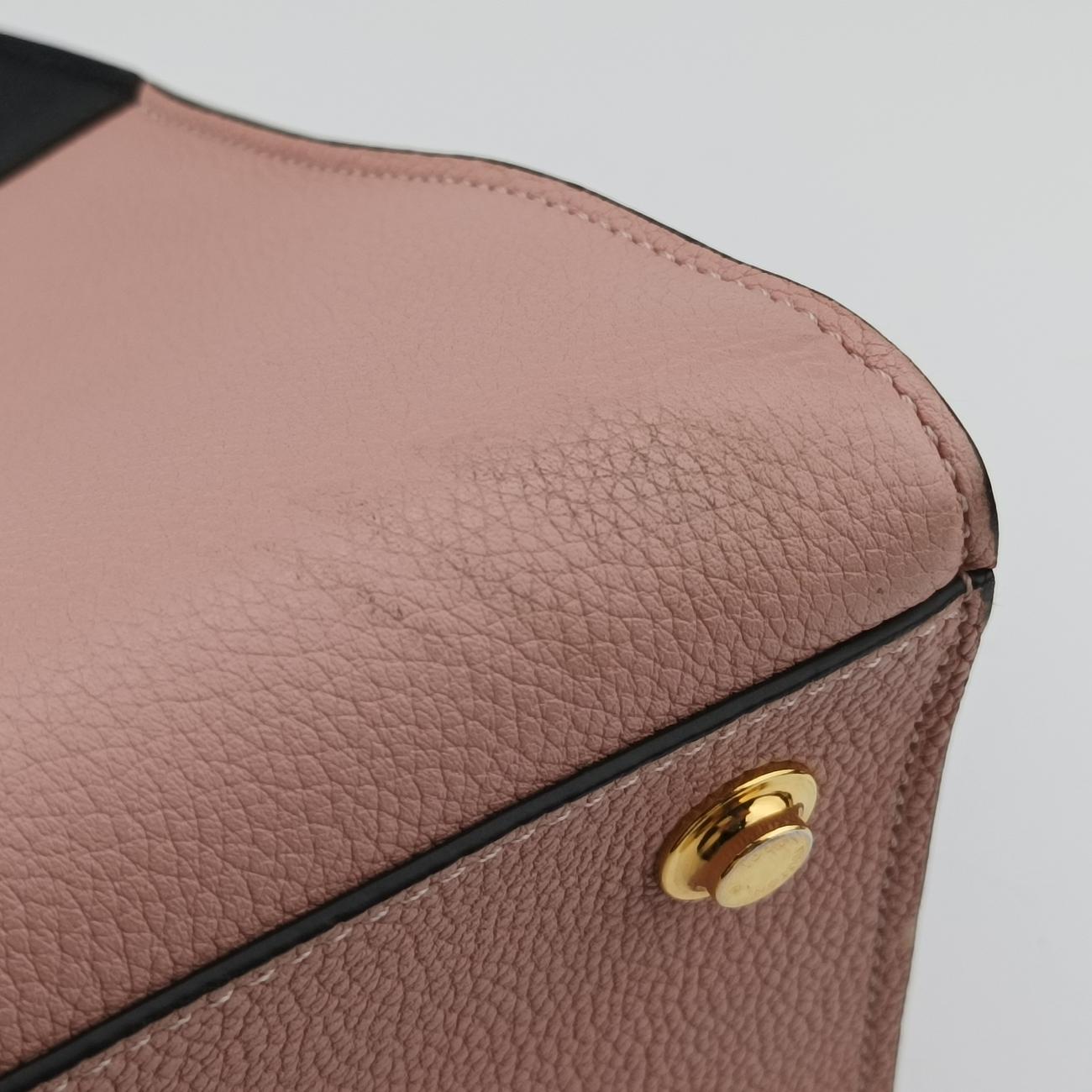 Pre-owned Louis Vuitton City Steamer MM Magnolia x Noir leather M53019 shoulderbag | stylenewstar