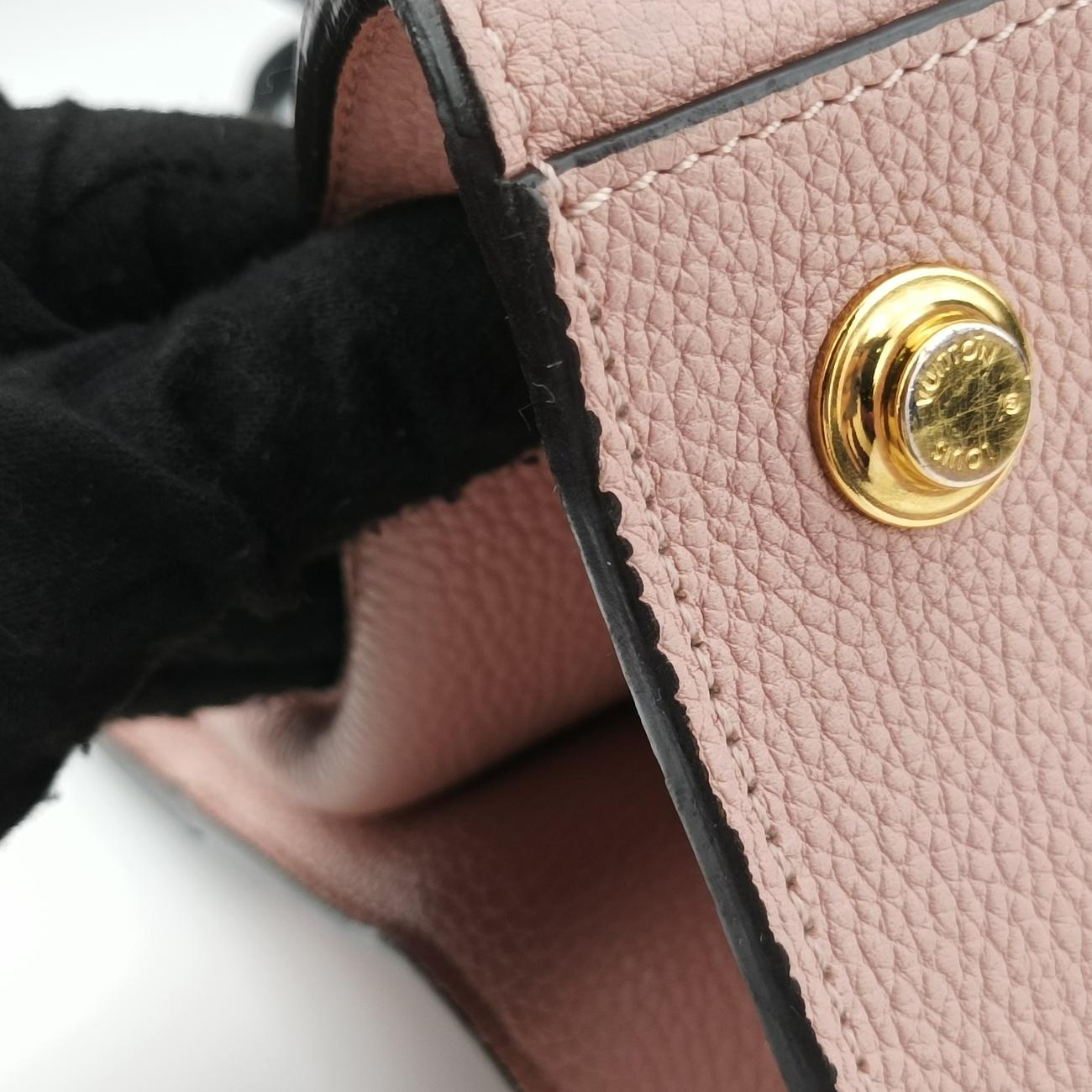 Pre-owned Louis Vuitton City Steamer MM Magnolia x Noir leather M53019 shoulderbag | stylenewstar