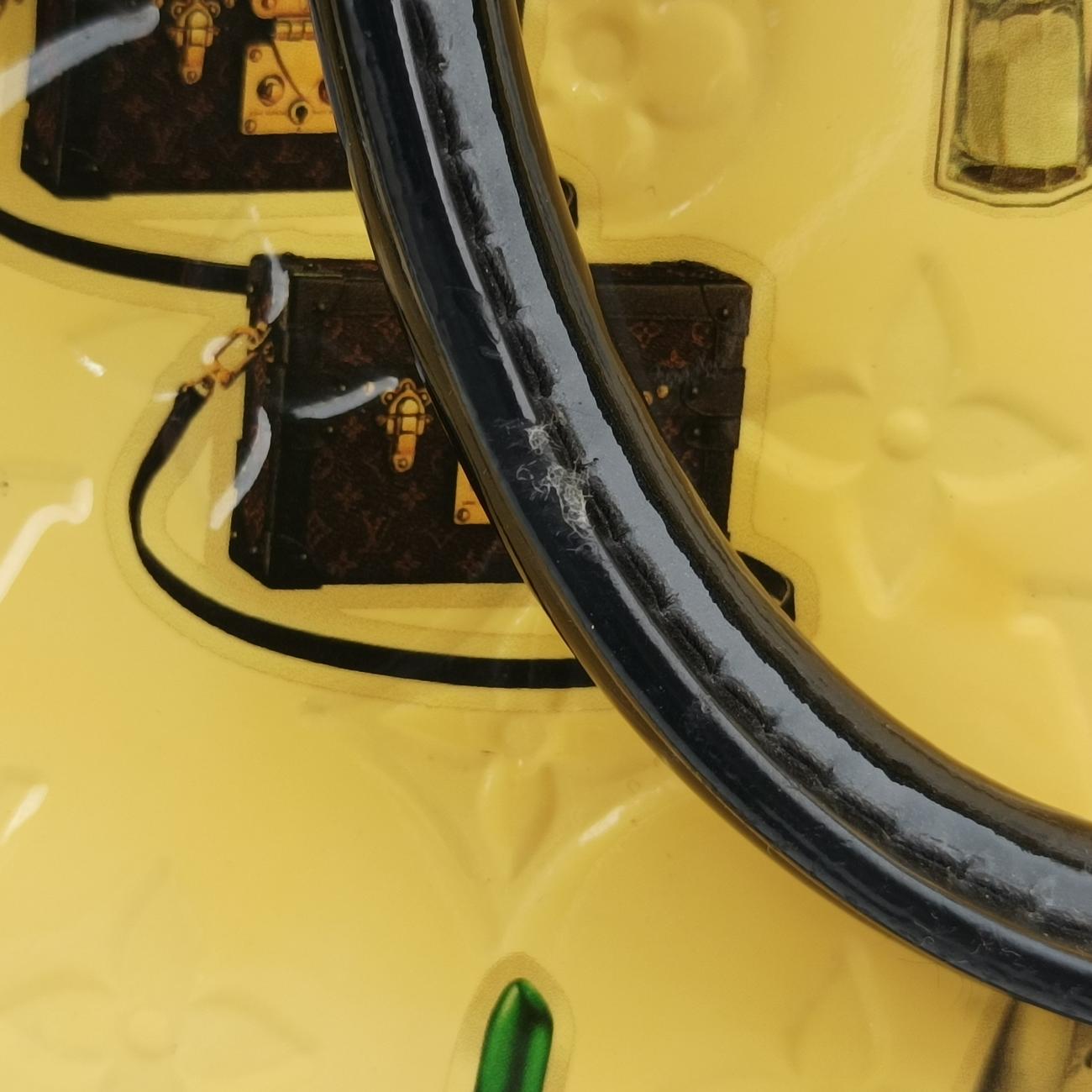 Pre-owned Louis Vuitton Nicolas Squiere Sticker Alma BB Ivory x black x multicolor Vernis M50419 shoulderbag | stylenewstar