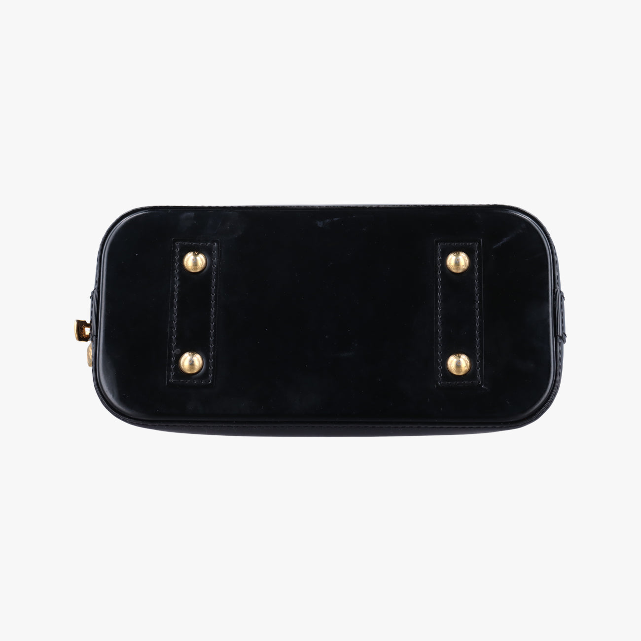 Pre-owned Louis Vuitton Nicolas Squiere Sticker Alma BB Ivory x black x multicolor Vernis M50419 shoulderbag | stylenewstar