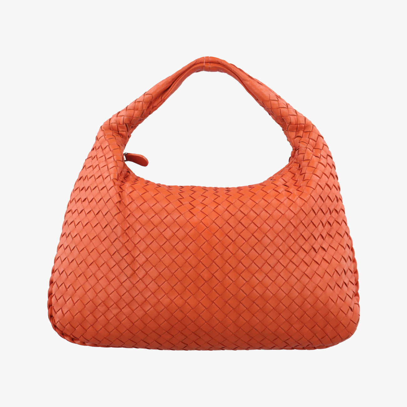 Pre-owned Bottega Veneta Intrecciato Orange lambskin  shoulderbag | stylenewstar