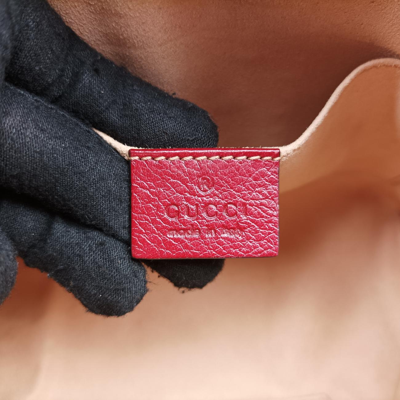 Pre-owned Gucci Ophidia Navy×red Suede 499621 shoulderbag | stylenewstar