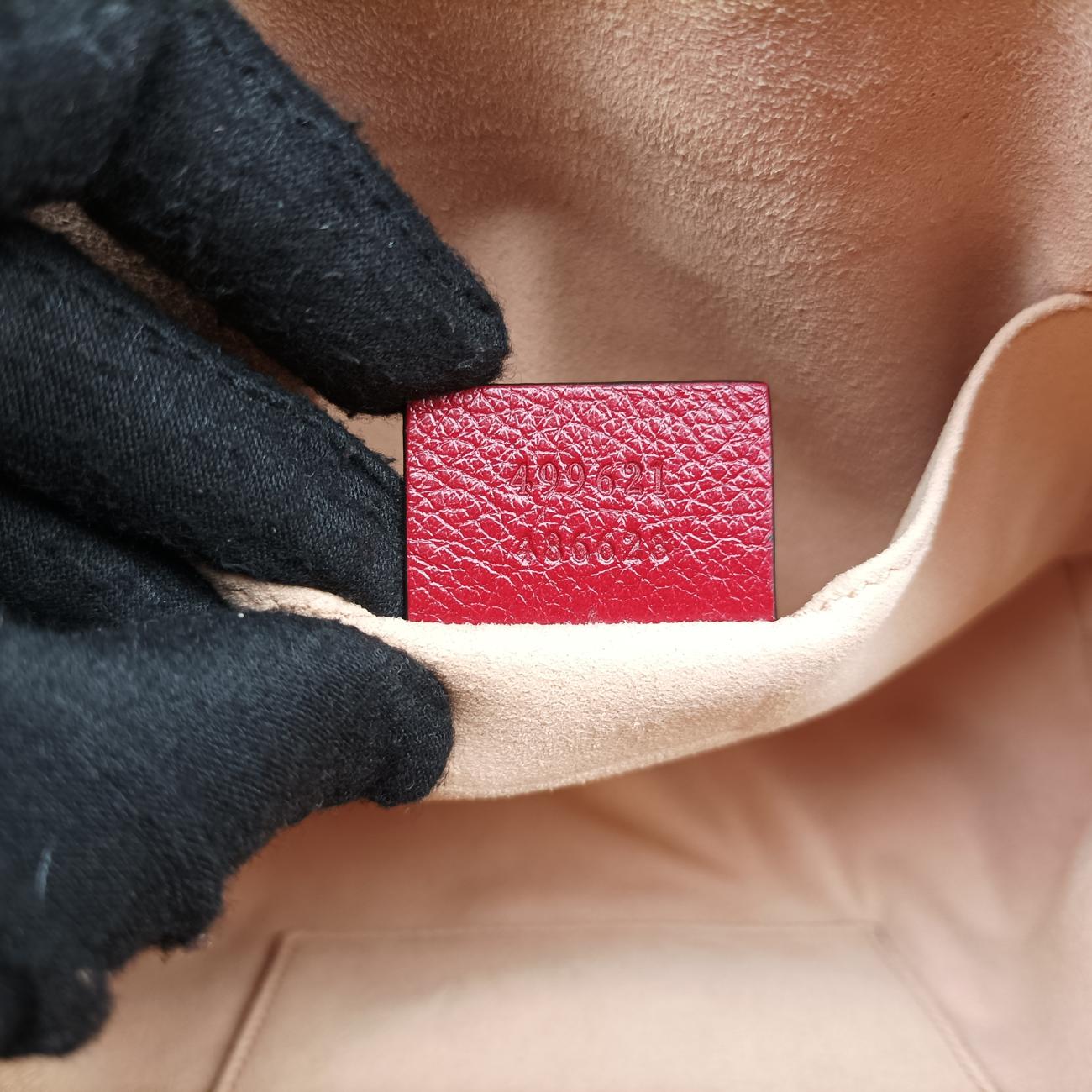 Pre-owned Gucci Ophidia Navy×red Suede 499621 shoulderbag | stylenewstar