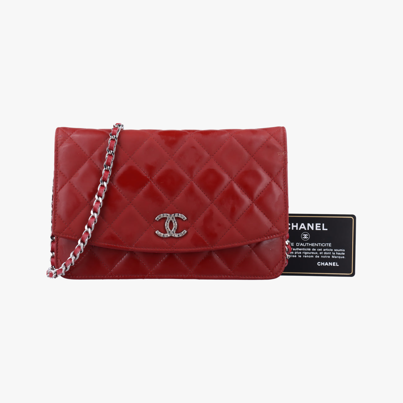 Vintage Chanel Matelasse coco mark Red Patent A48692 shoulderbag | stylenewstar