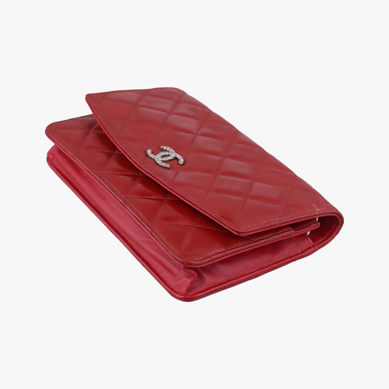 Vintage Chanel Matelasse coco mark Red Patent A48692 shoulderbag | stylenewstar