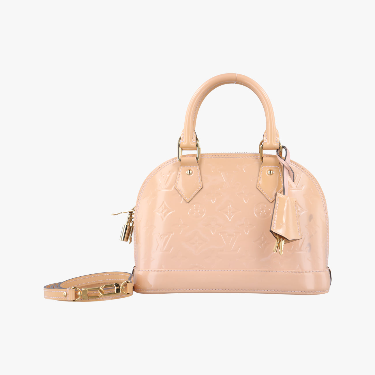 Pre-owned Louis Vuitton Alma BB rose angelique Vernis M50415 shoulderbag | stylenewstar