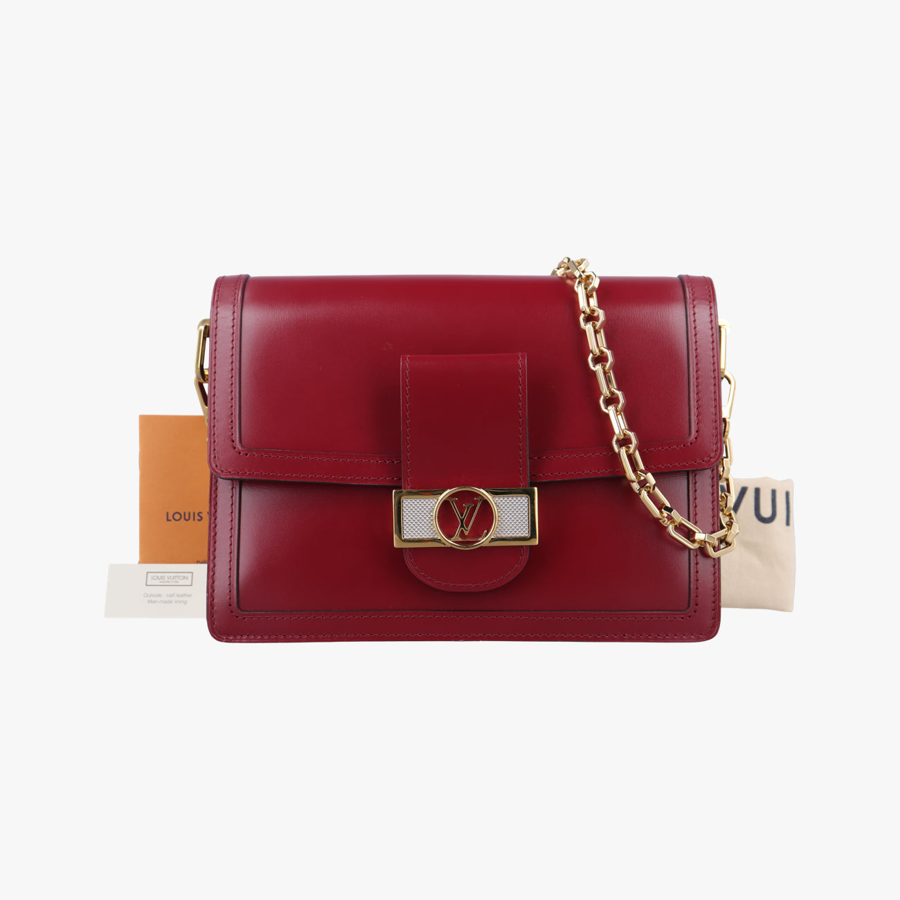 Pre-owned Louis Vuitton DauphineMM Cherry Berry Leather M55735 shoulderbag | stylenewstar