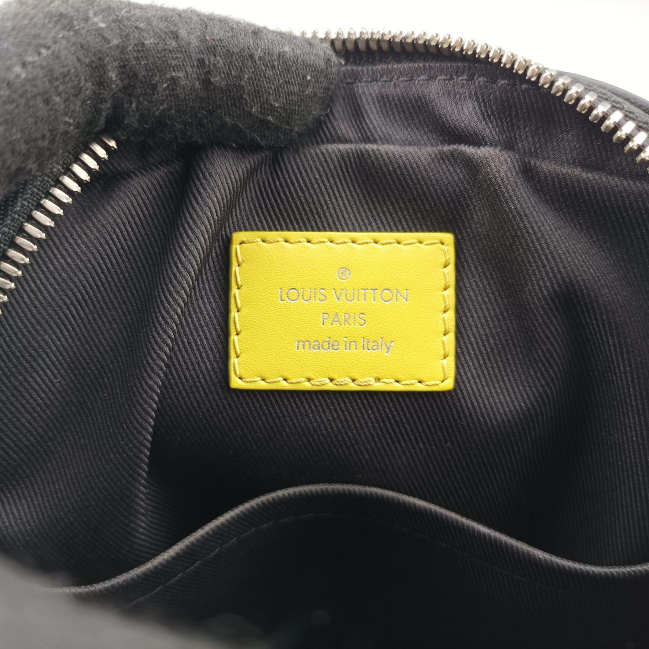 Pre-owned Louis Vuitton Danube Slim Navy x Yellowe x Noir Epi×DAMIER GRAPHITE M55100 shoulderbag | stylenewstar