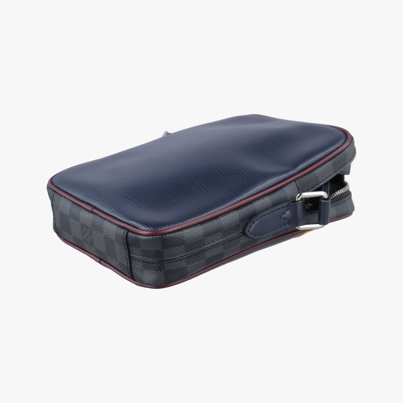 Pre-owned Louis Vuitton Danube Slim Navy x Yellowe x Noir Epi×DAMIER GRAPHITE M55100 shoulderbag | stylenewstar