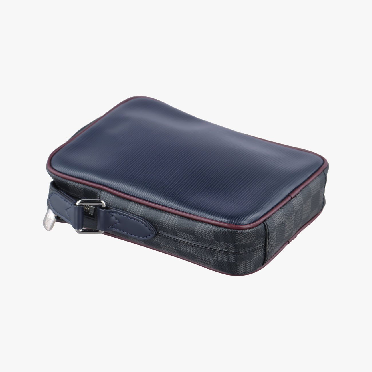 Pre-owned Louis Vuitton Danube Slim Navy x Yellowe x Noir Epi×DAMIER GRAPHITE M55100 shoulderbag | stylenewstar