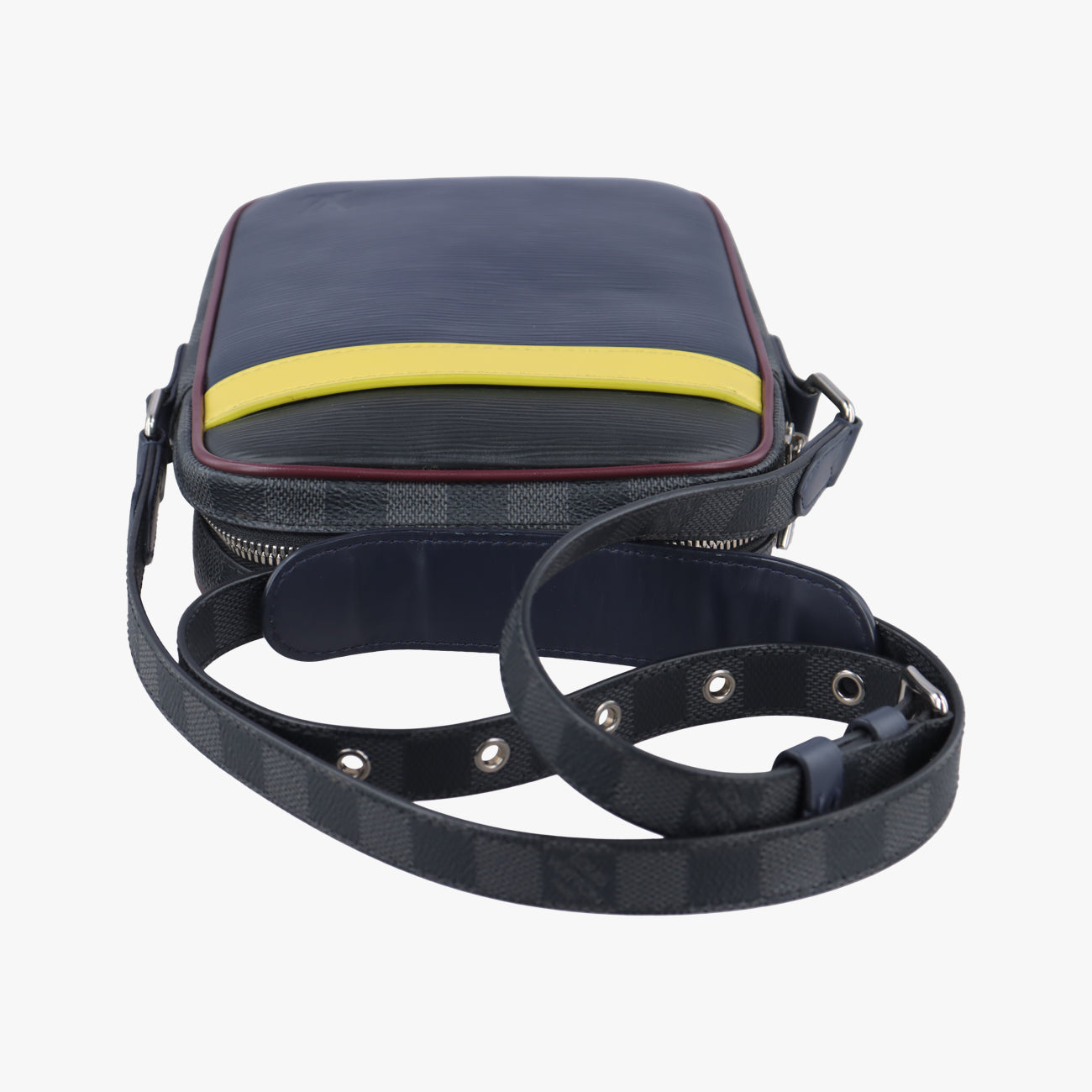 Pre-owned Louis Vuitton Danube Slim Navy x Yellowe x Noir Epi×DAMIER GRAPHITE M55100 shoulderbag | stylenewstar