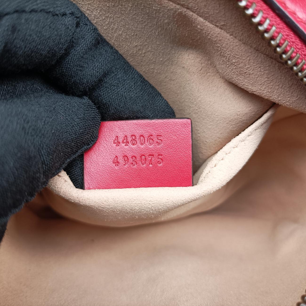 Secondhand Gucci GG Marmont Red Leather 448065 shoulderbag | stylenewstar