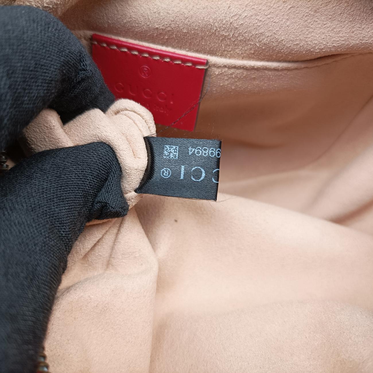 Secondhand Gucci GG Marmont Red Leather 448065 shoulderbag | stylenewstar