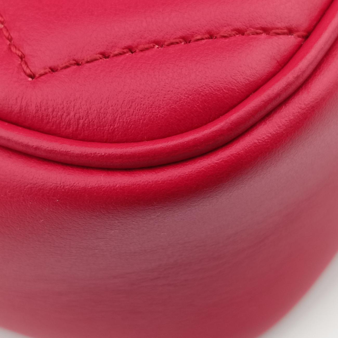 Secondhand Gucci GG Marmont Red Leather 448065 shoulderbag | stylenewstar