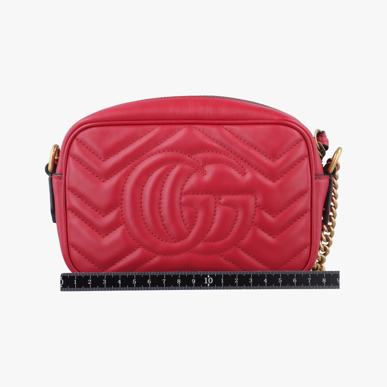 Secondhand Gucci GG Marmont Red Leather 448065 shoulderbag | stylenewstar