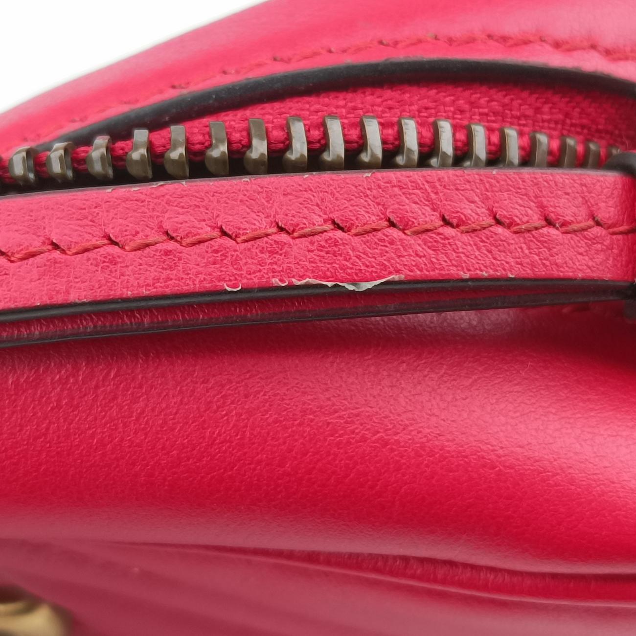 Secondhand Gucci GG Marmont Red Leather 448065 shoulderbag | stylenewstar