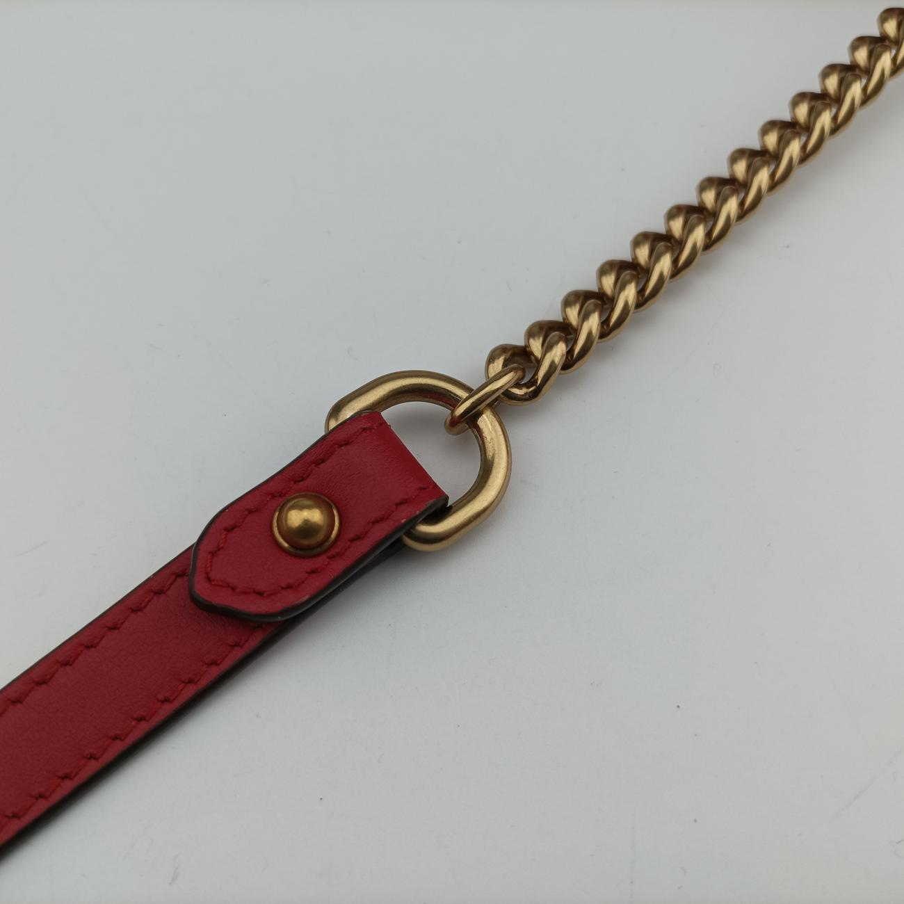 Secondhand Gucci GG Marmont Red Leather 448065 shoulderbag | stylenewstar
