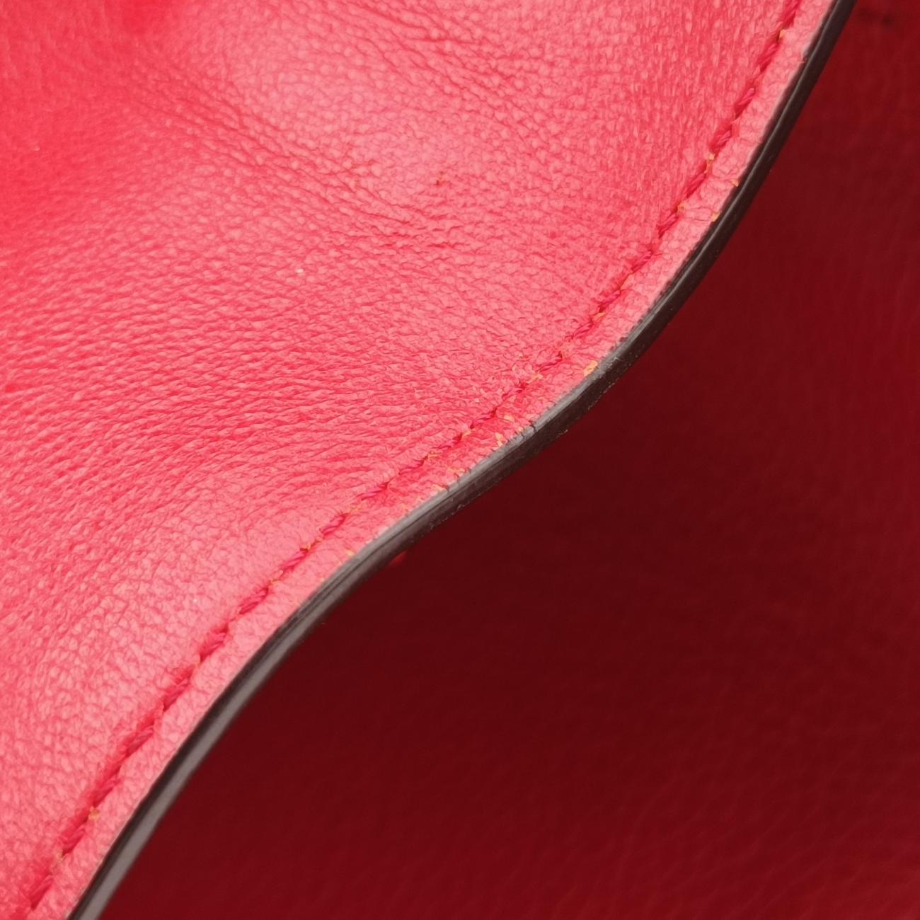 Pre-owned Celine Trapèze Red Leather × Suede  shoulderbag | stylenewstar