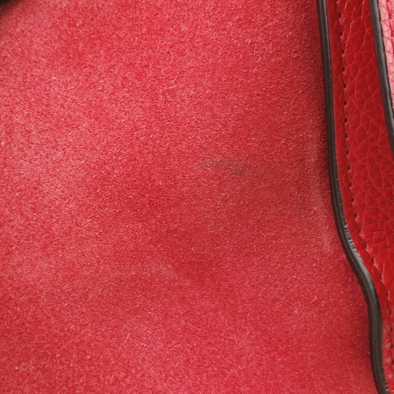 Pre-owned Celine Trapèze Red Leather × Suede  shoulderbag | stylenewstar