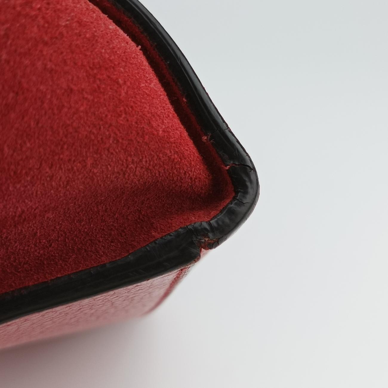 Pre-owned Celine Trapèze Red Leather × Suede  shoulderbag | stylenewstar