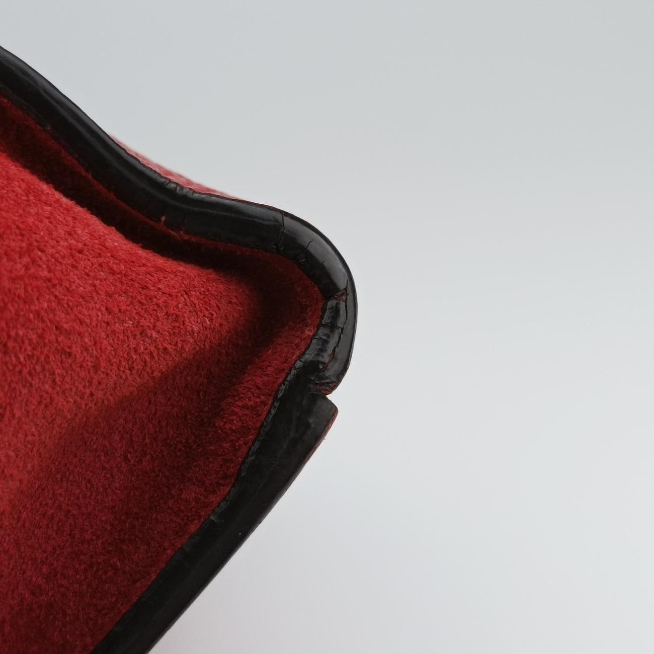 Pre-owned Celine Trapèze Red Leather × Suede  shoulderbag | stylenewstar