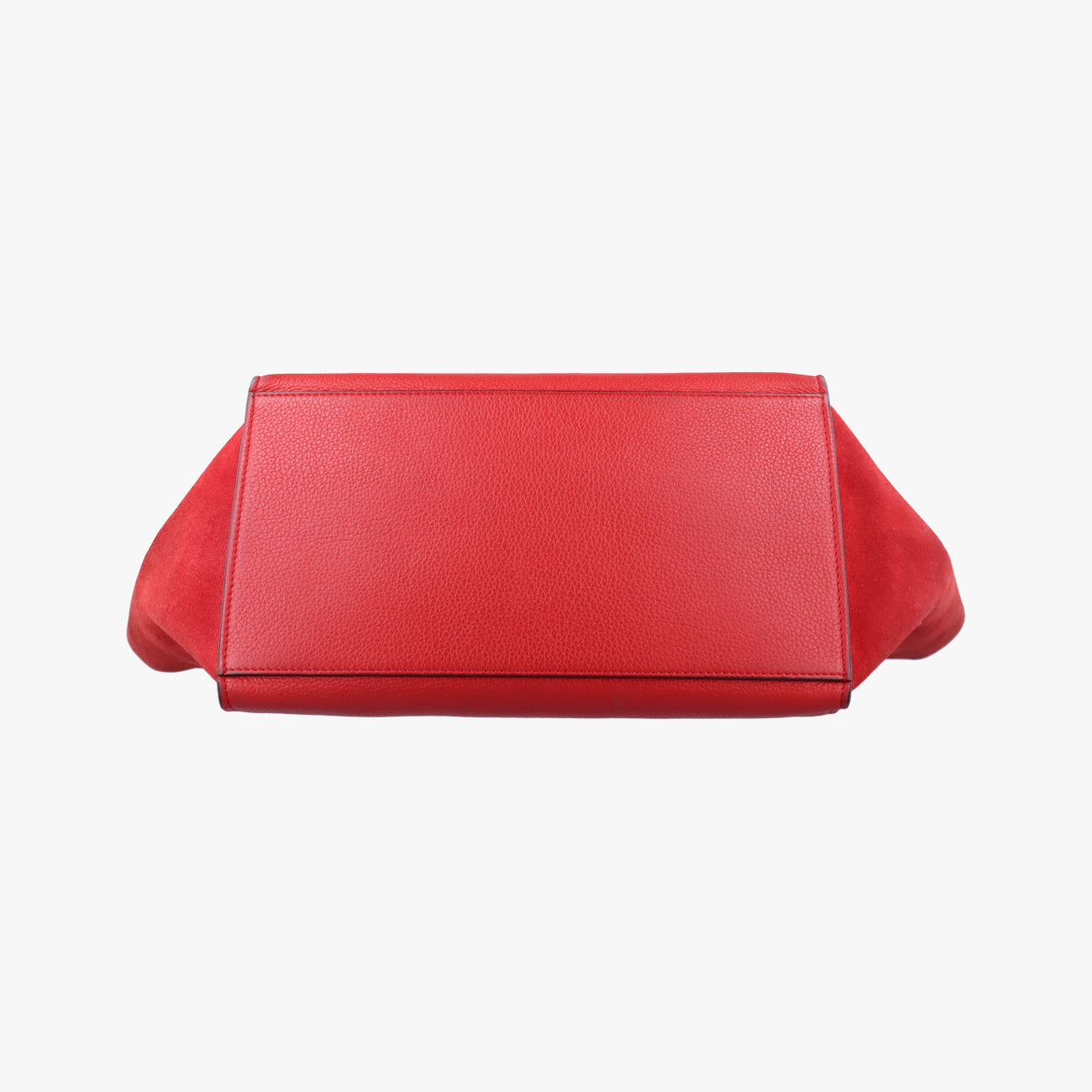 Pre-owned Celine Trapèze Red Leather × Suede  shoulderbag | stylenewstar