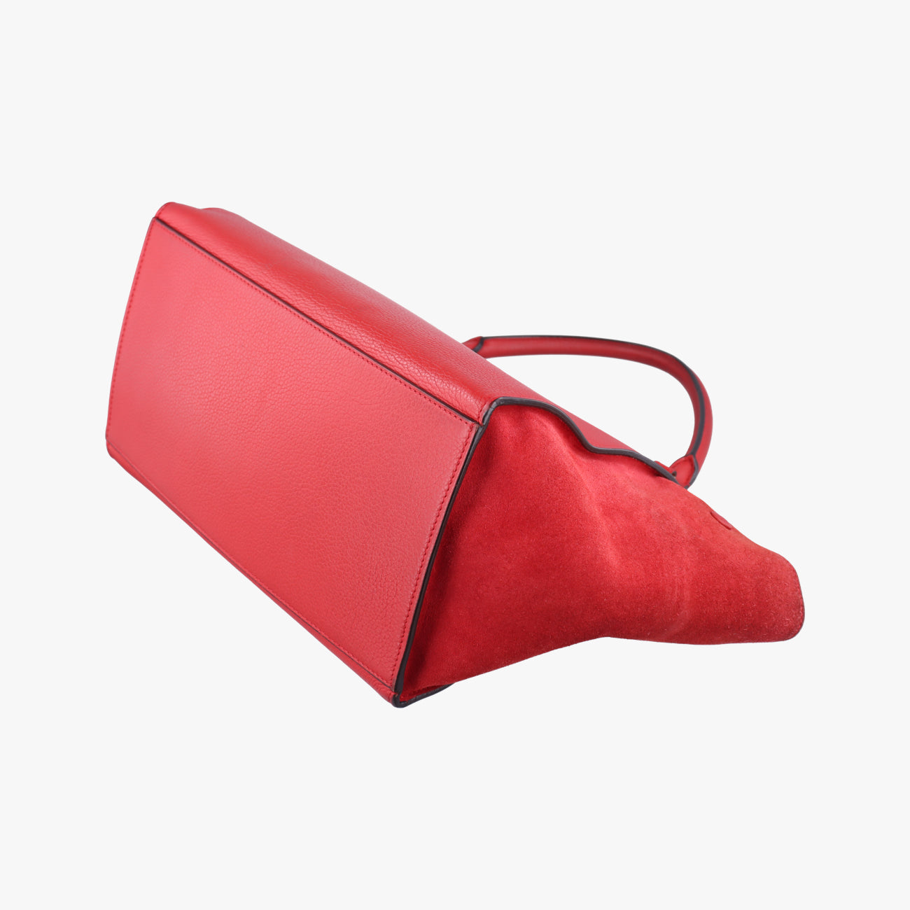 Pre-owned Celine Trapèze Red Leather × Suede  shoulderbag | stylenewstar