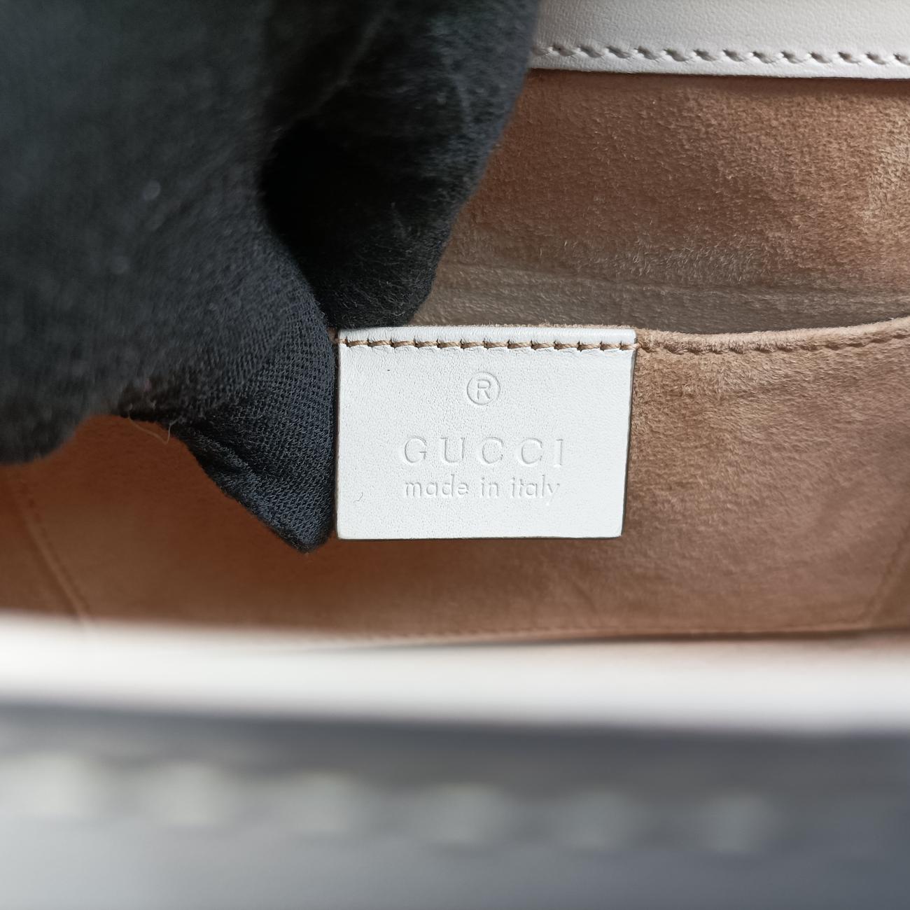 Pre-owned Gucci Sylvie White×multicolor Leather 470270 shoulderbag | stylenewstar