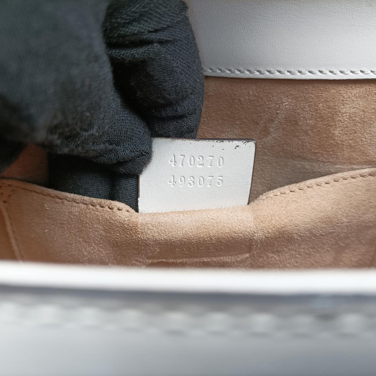 Pre-owned Gucci Sylvie White×multicolor Leather 470270 shoulderbag | stylenewstar