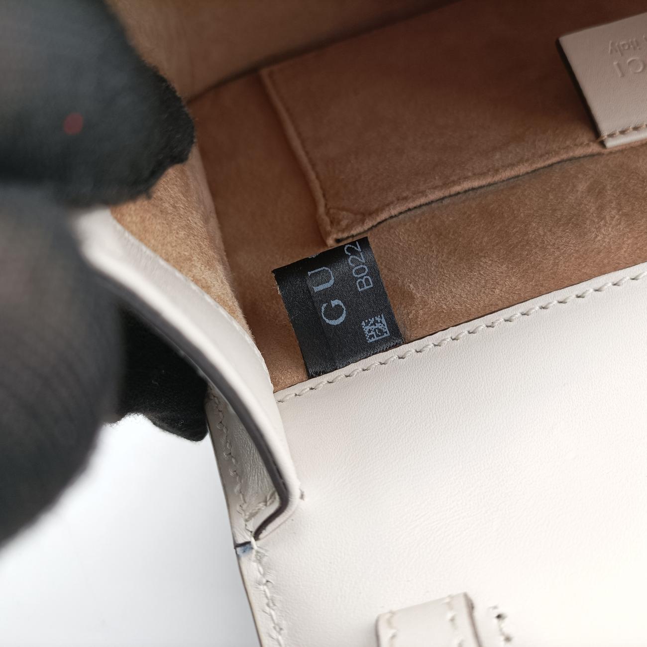 Pre-owned Gucci Sylvie White×multicolor Leather 470270 shoulderbag | stylenewstar