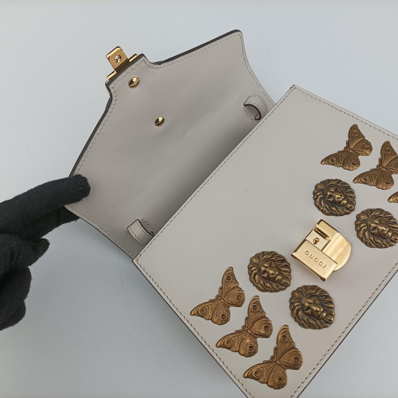 Pre-owned Gucci Sylvie White×multicolor Leather 470270 shoulderbag | stylenewstar