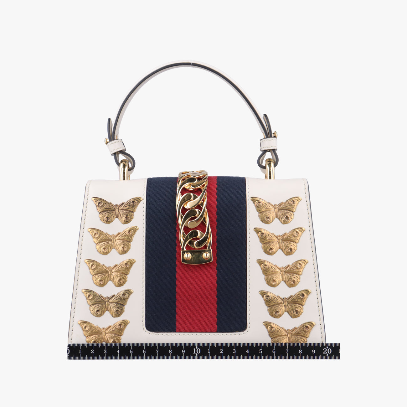 Pre-owned Gucci Sylvie White×multicolor Leather 470270 shoulderbag | stylenewstar