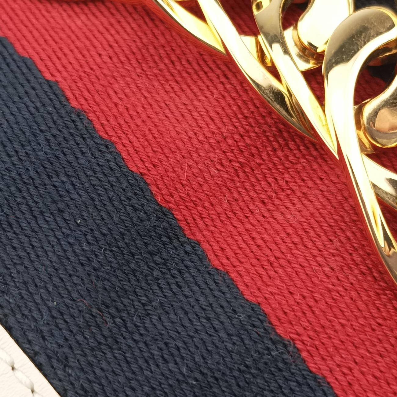 Pre-owned Gucci Sylvie White×multicolor Leather 470270 shoulderbag | stylenewstar