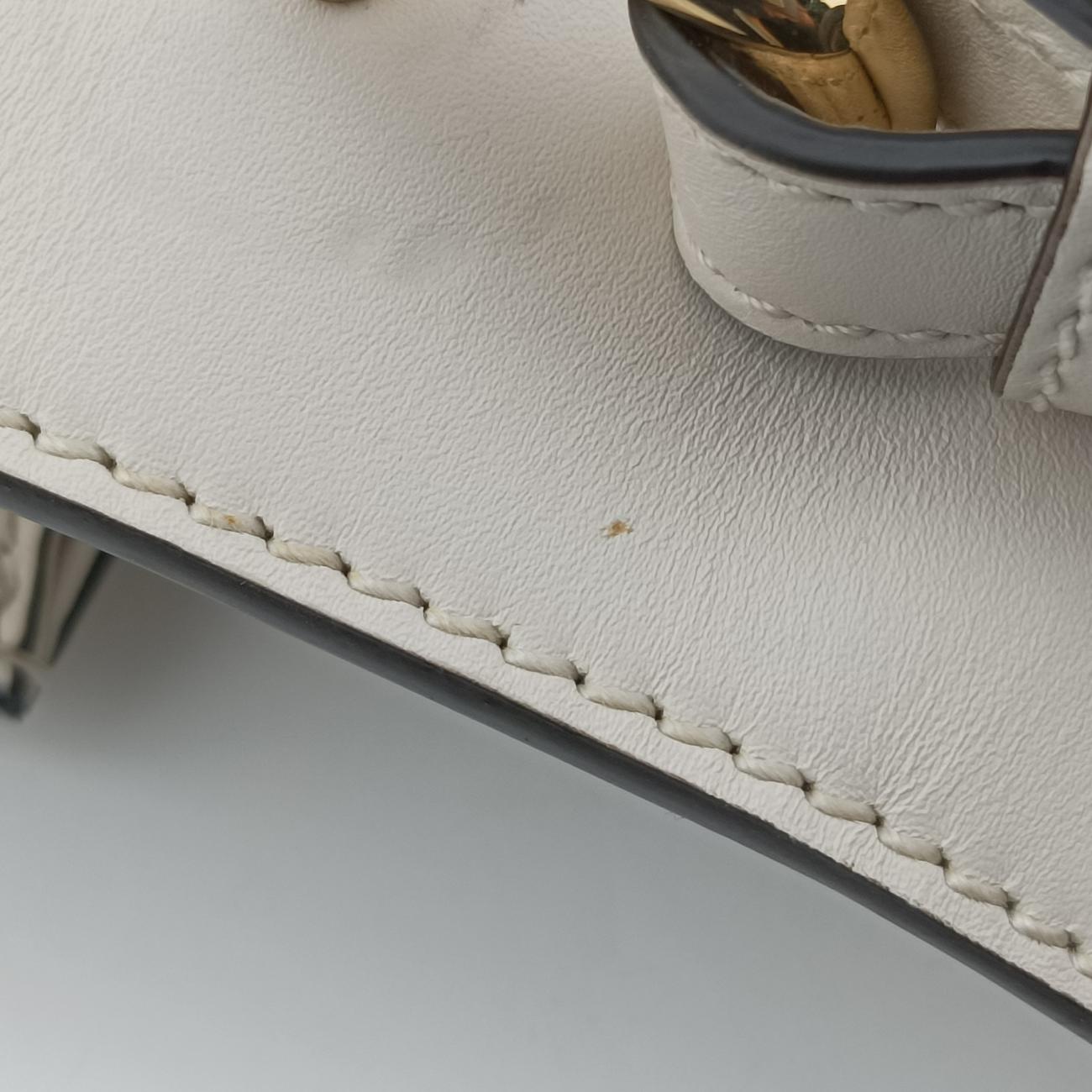 Pre-owned Gucci Sylvie White×multicolor Leather 470270 shoulderbag | stylenewstar