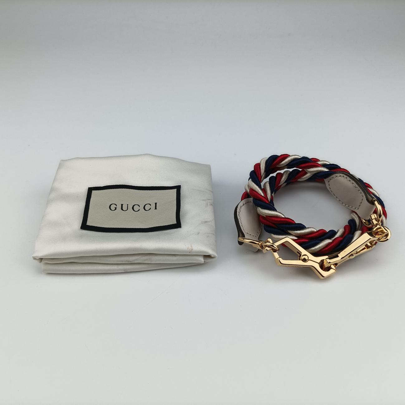 Pre-owned Gucci Sylvie White×multicolor Leather 470270 shoulderbag | stylenewstar