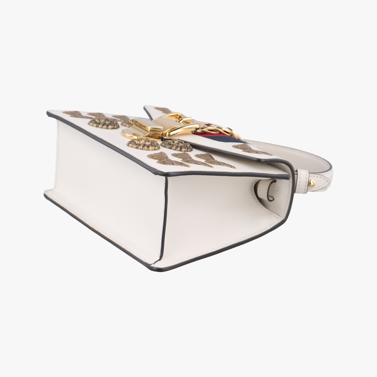 Pre-owned Gucci Sylvie White×multicolor Leather 470270 shoulderbag | stylenewstar