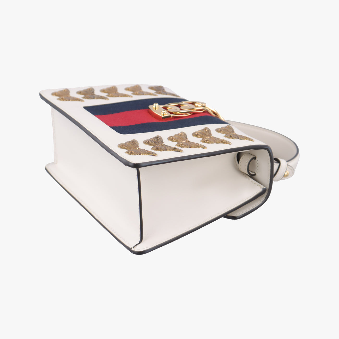 Pre-owned Gucci Sylvie White×multicolor Leather 470270 shoulderbag | stylenewstar