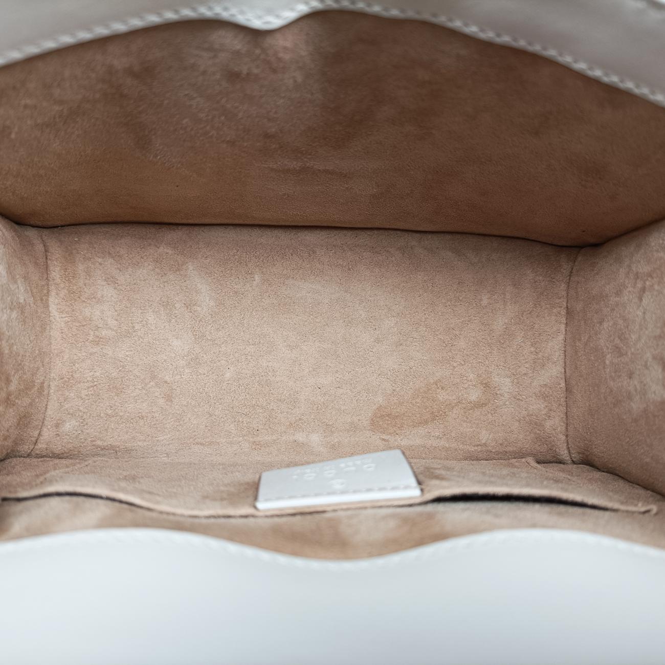 Pre-owned Gucci Sylvie White×multicolor Leather 470270 shoulderbag | stylenewstar