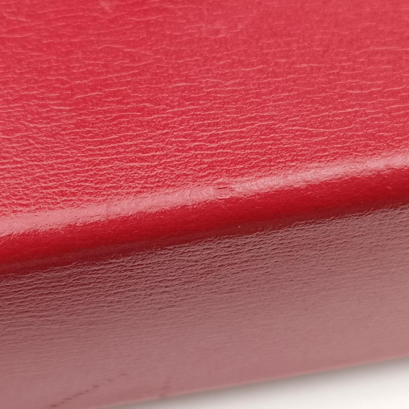 Pre-owned Gucci HORSEBIT 1955 Red Leather 625615 shoulderbag | stylenewstar