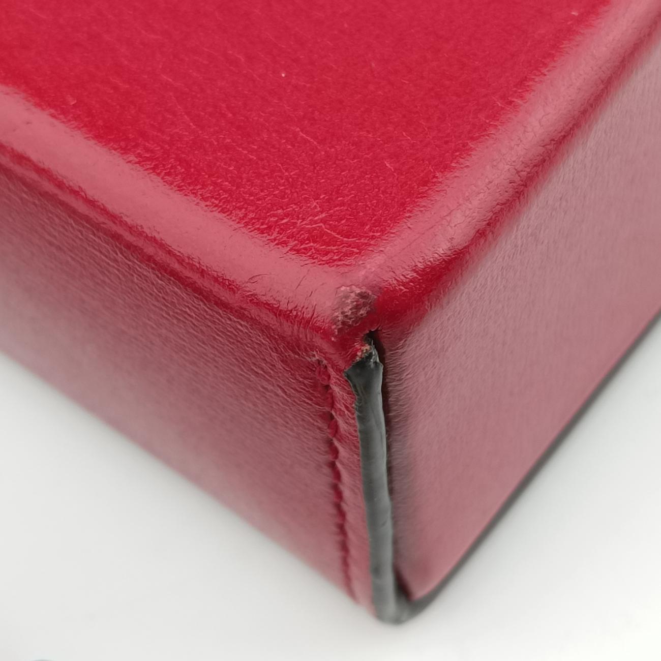 Pre-owned Gucci HORSEBIT 1955 Red Leather 625615 shoulderbag | stylenewstar