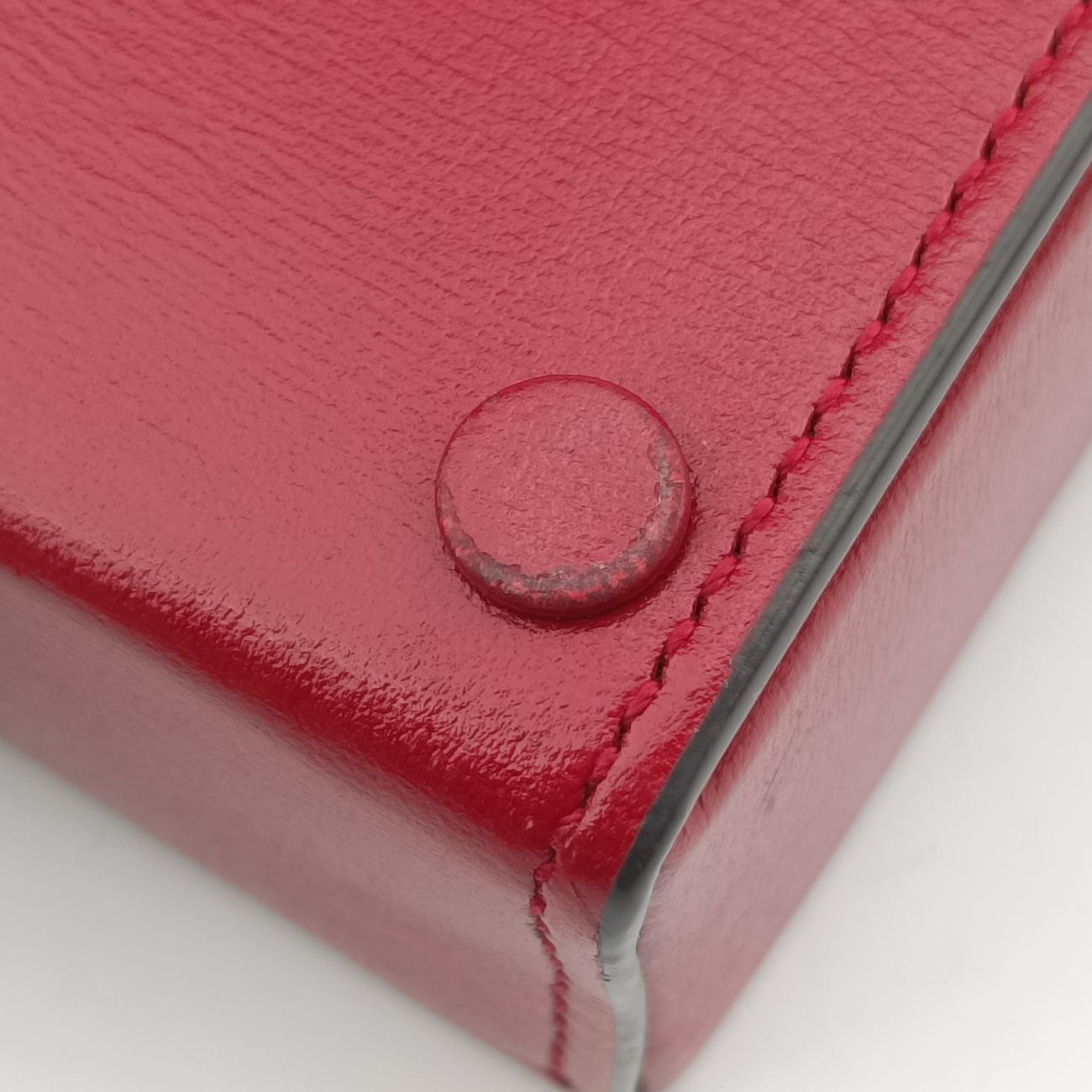 Pre-owned Gucci HORSEBIT 1955 Red Leather 625615 shoulderbag | stylenewstar